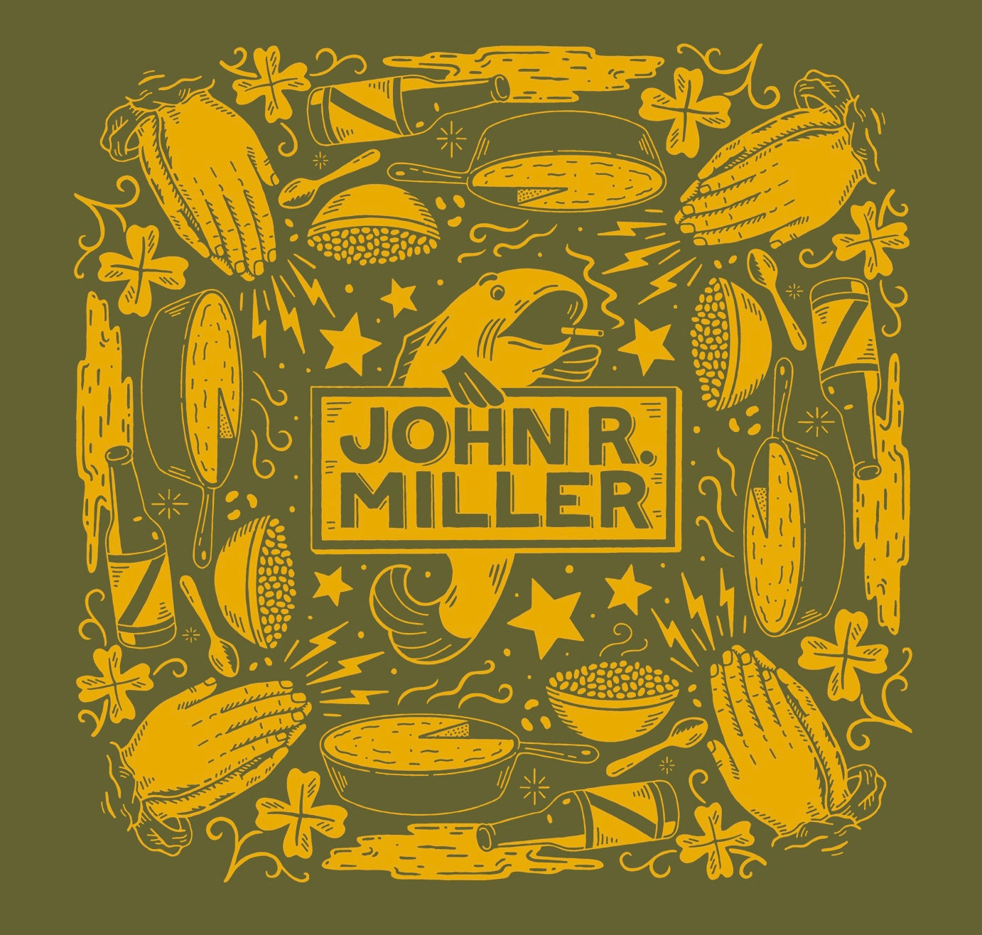 Green Pie & Fish Tee Shirt